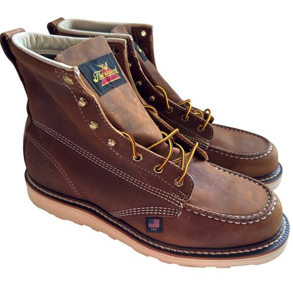 Thorogood Work Boots American Heritage 6" Mens 10.5D Leather Moc Toe 814-4203 - Picture 2 of 11